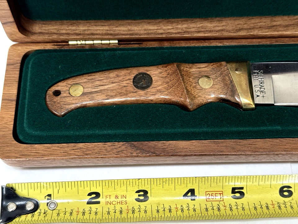 Schrade USA mint NRA PH1 red delrin full tang fixed blade knife ...