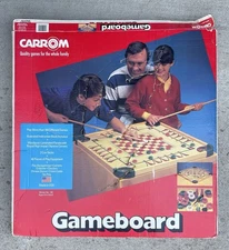 Vintage Carrom Game Board Table Model 100 missing pieces 28X28"