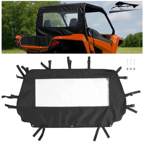 Black Soft Rear Panel Window/Dust Barrier For Arctic Cat Wildcat Trail 700
