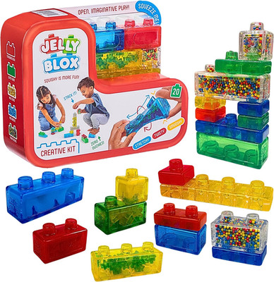 Jelly Blox Creative Kit | Includes 20 Blocks | Toddler & Preschool Building Bloc