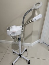 2 in 1 Facial Steamer  Magnifying Lamp DT-318 Salon Spa Rolling Stand White