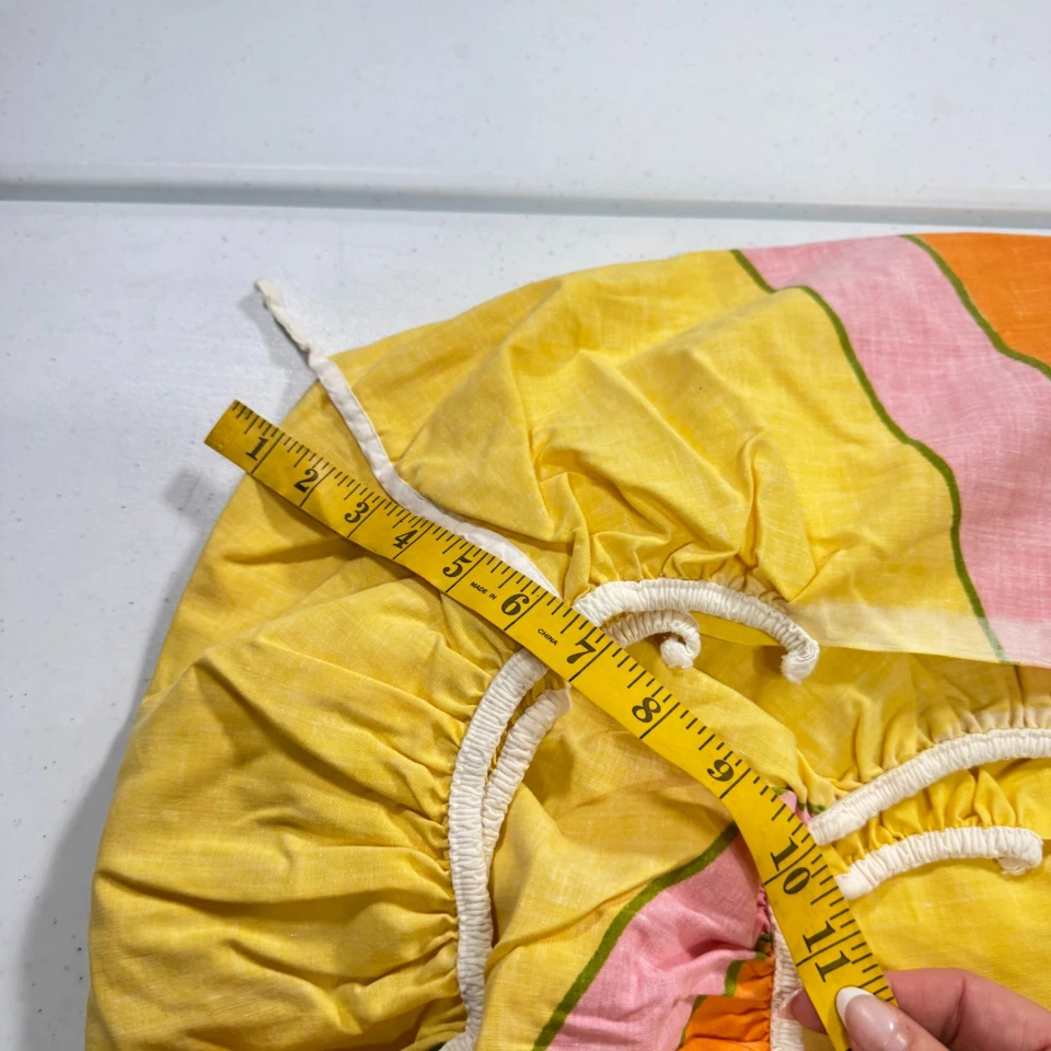 Sábana bajera doble peter max años 70 psicodélica abstracta rosa naranja mcm años 70 de colección Foto 4 de 4