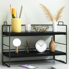 Desktop Organizer Shelf Office Storage Rack Adjustable Display Shelf for Offi...