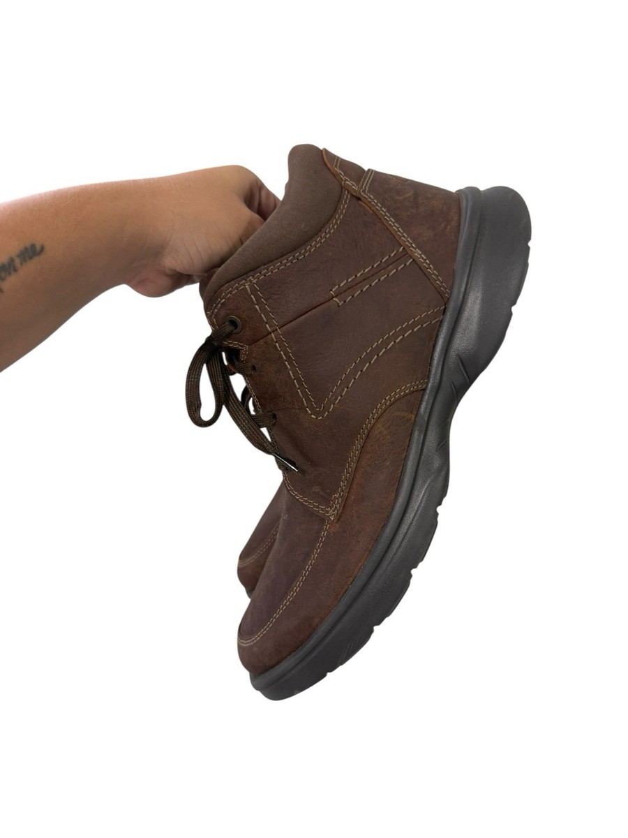Clarks Men\'s Bradley Mid Oxford Boot, Brown Tumbled Leather Size 10.5 M Men main image 4