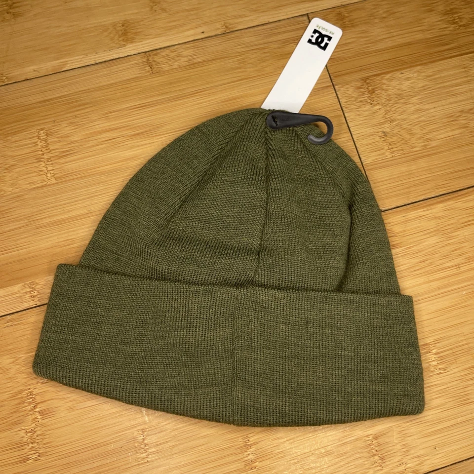 DC Shoe Frontline Verde Oliva Estilo Militar Tipo D-C Puño Tejido Gorro Gorra Foto 4 de 4