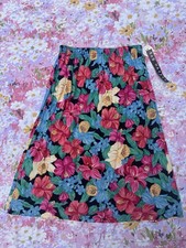 Vintage 1990s Deadstock Sag Harbor Floral Tropical Skirt - Size Large