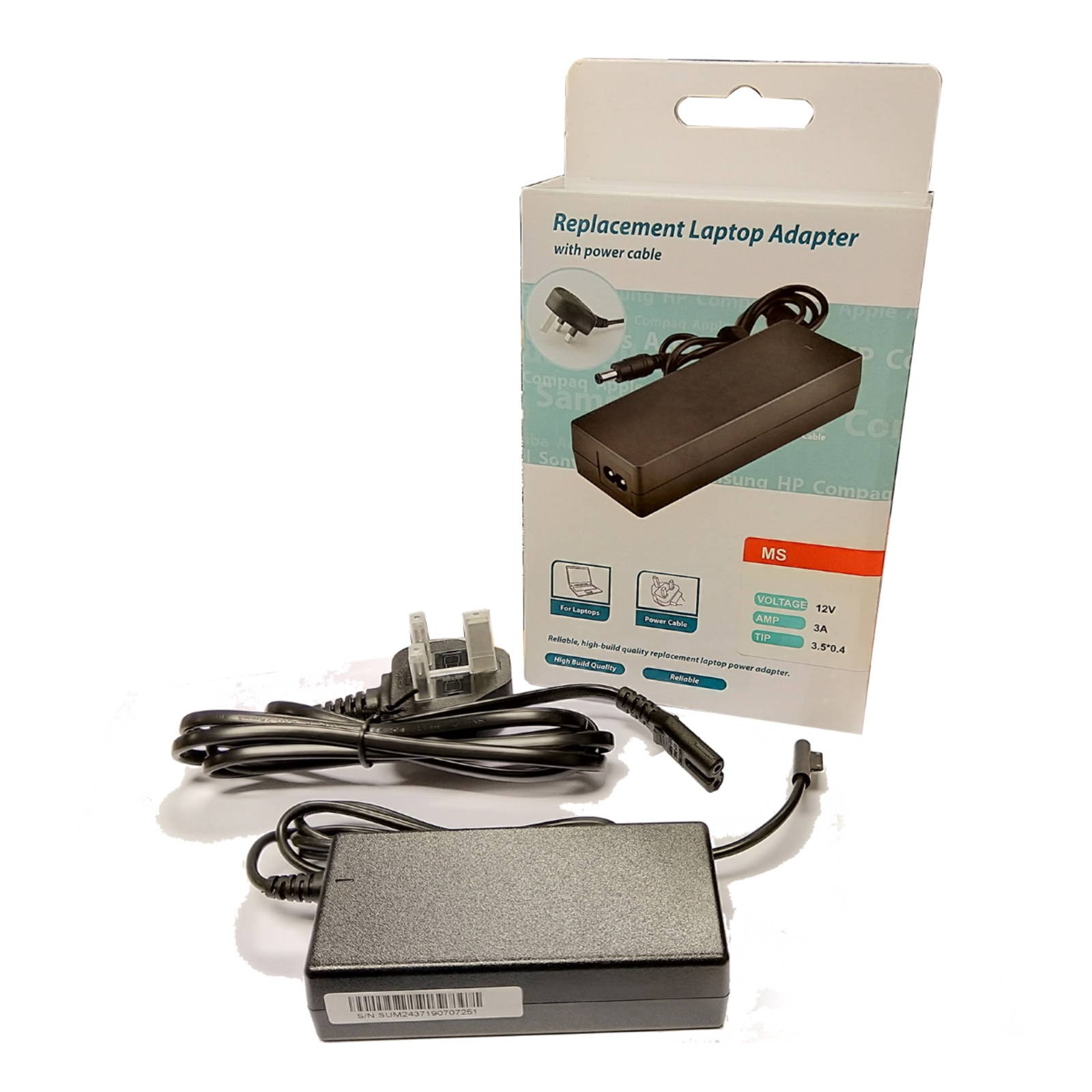Microsoft Surface Pro 3/Pro 4 Compatible 12V 3A Charger/AC Adaptor