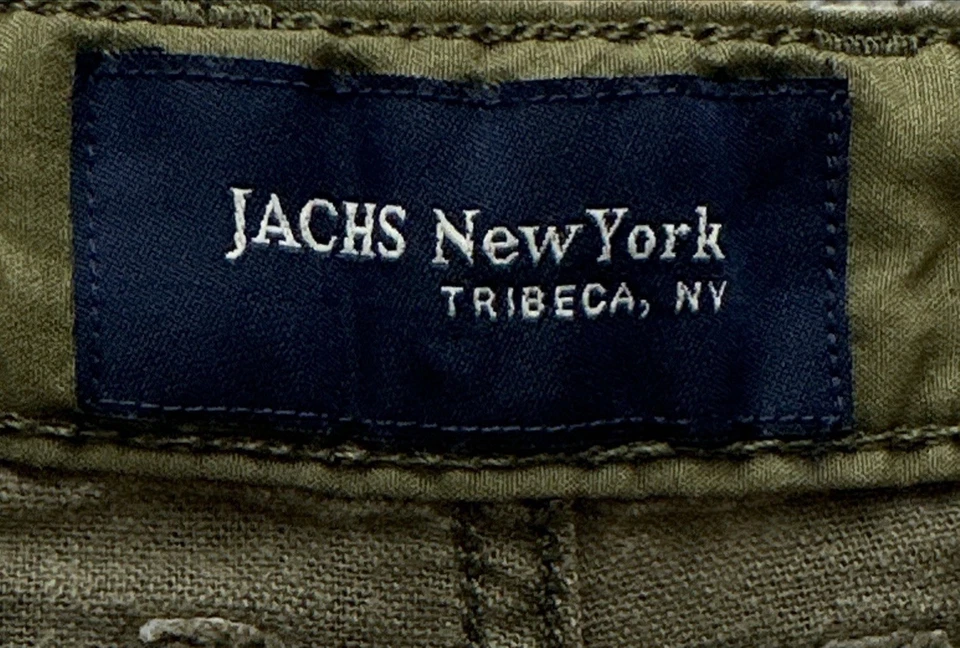 Pantalones Cortos Jachs New York Para Hombre 38 Mezcla de Lino Verde Oliva Foto 2 de 4