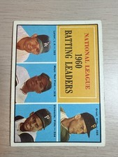 1961 Topps Baseball No. 41 NL 1960 Batting Leaders - Mays Clemente
