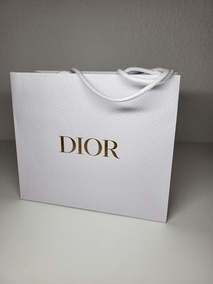 DIOR GESCHENKTASCHE TÜTE WEIß 27x23x12cm Neu