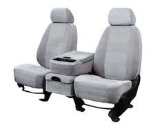 Caltrend Car Seat Covers Fit Toyota Tacoma 2001-2004 Light Grey Velour Custom