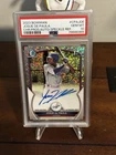 2023 Josue De Paula 1st Bowman Chrome Auto Speckle /299 PSA 10 Gem Dodgers