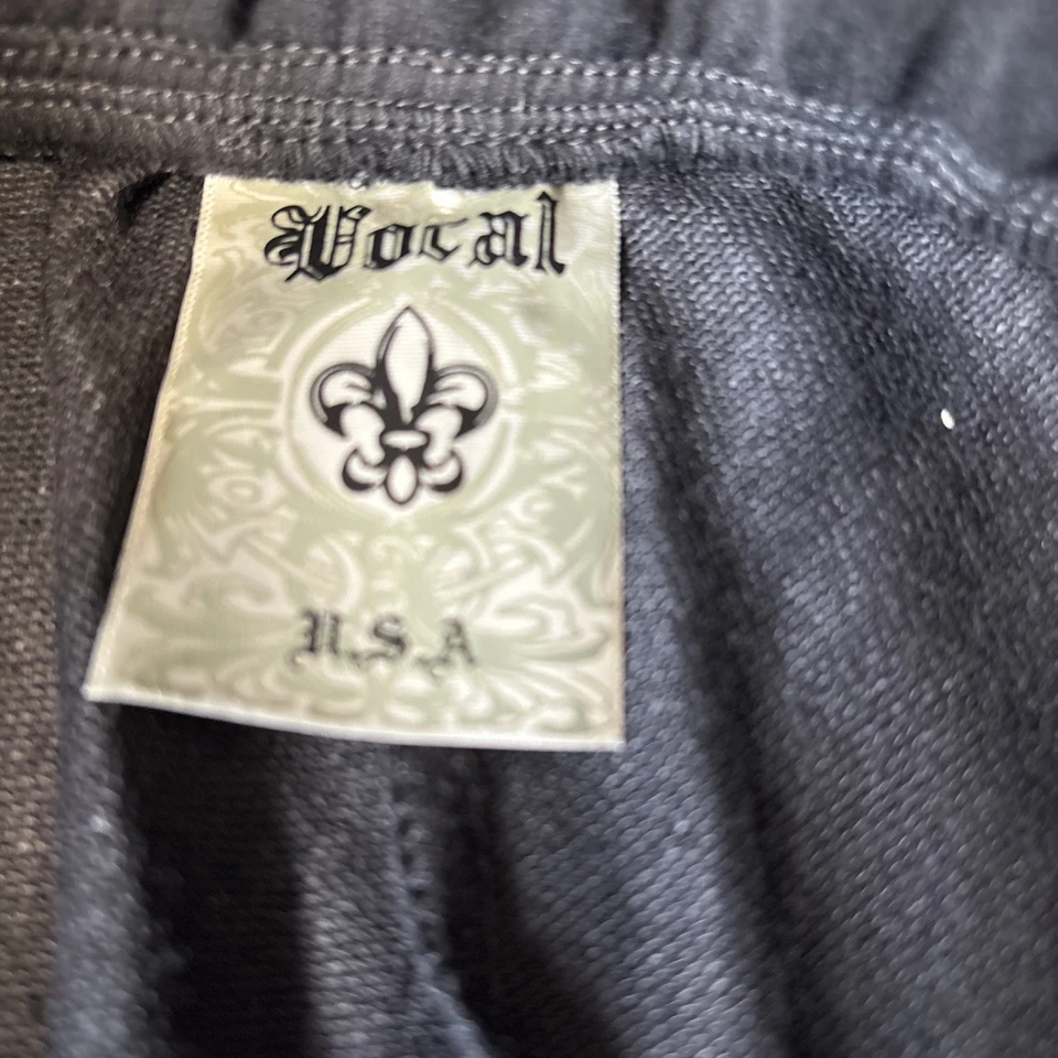 Calça de moletom Vocal USA feminina M preta fatiada nas pernas cintura elástica, nervuras no tornozelo - Imagem 3 de 4