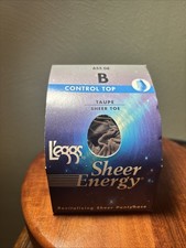 L'eggs Sheer Energy Revitalizing Sheer Pantyhose Control Top Size B Taupe NEW