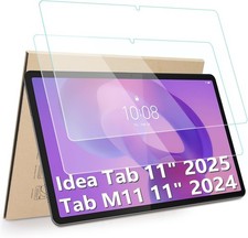 2-Pack Screen Protector for Lenovo Idea Tab 2025, HD Clarity, 9H Tempered Glass