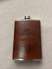 8oz Leather Wrapped Stainless Steel Whiskey Flask - Leak Proof Pocket Hip Flask