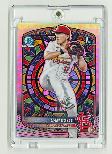 Liam Doyle [Etched in Glass Variation] #BDC-12 2025 Bowman Draft Chrome card
