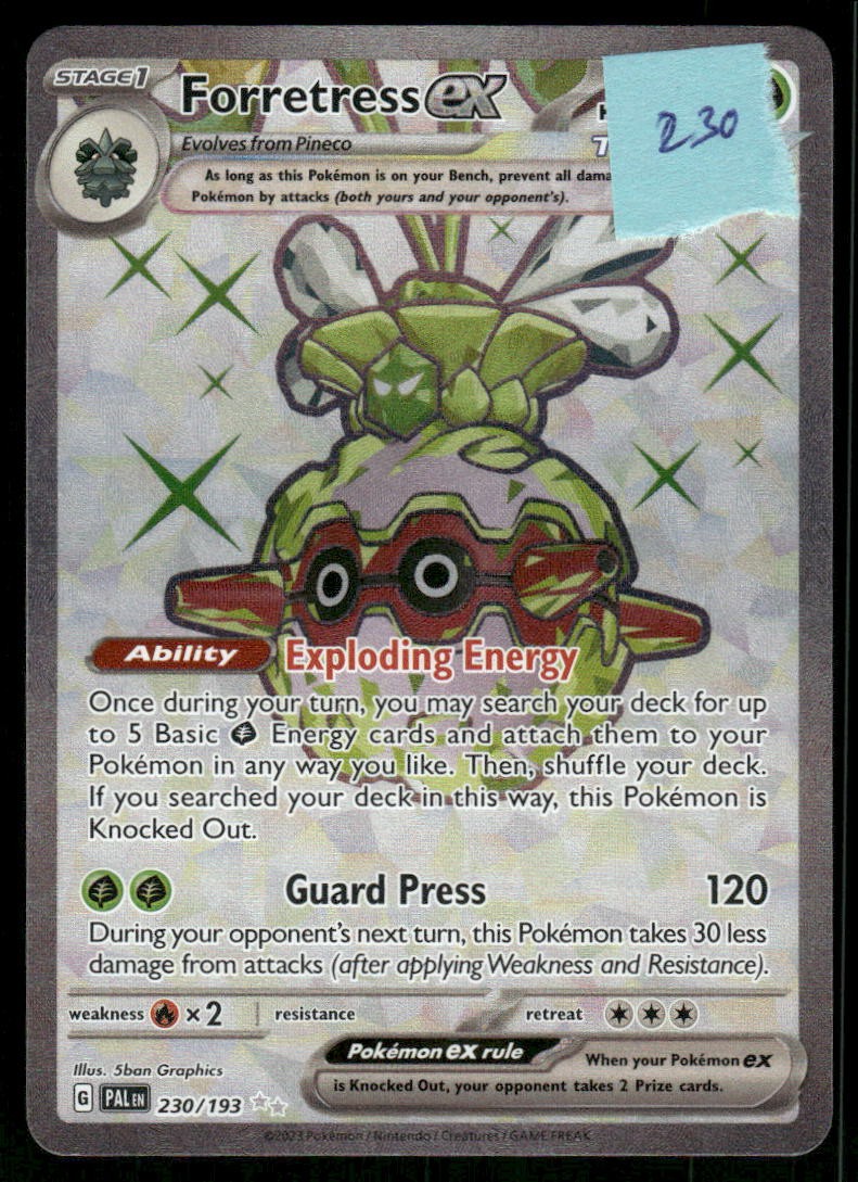Forretress ex - 230/193 Ultra Rare Holo NM Pokemon SV02: Paldea Evolved