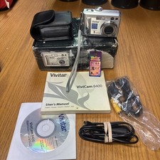 Vivitar Digital Camera Vivicam 8400 8.0MP Silver Tested-Complete Software & Book