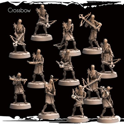 Monolith Arts - Skelette - Armbrustschützen - DnD/TTRPG Figur/Miniatur