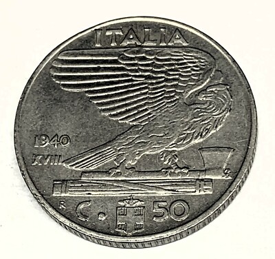C9153 ITALY COIN, 50 CENTESIMI 1940 | eBay