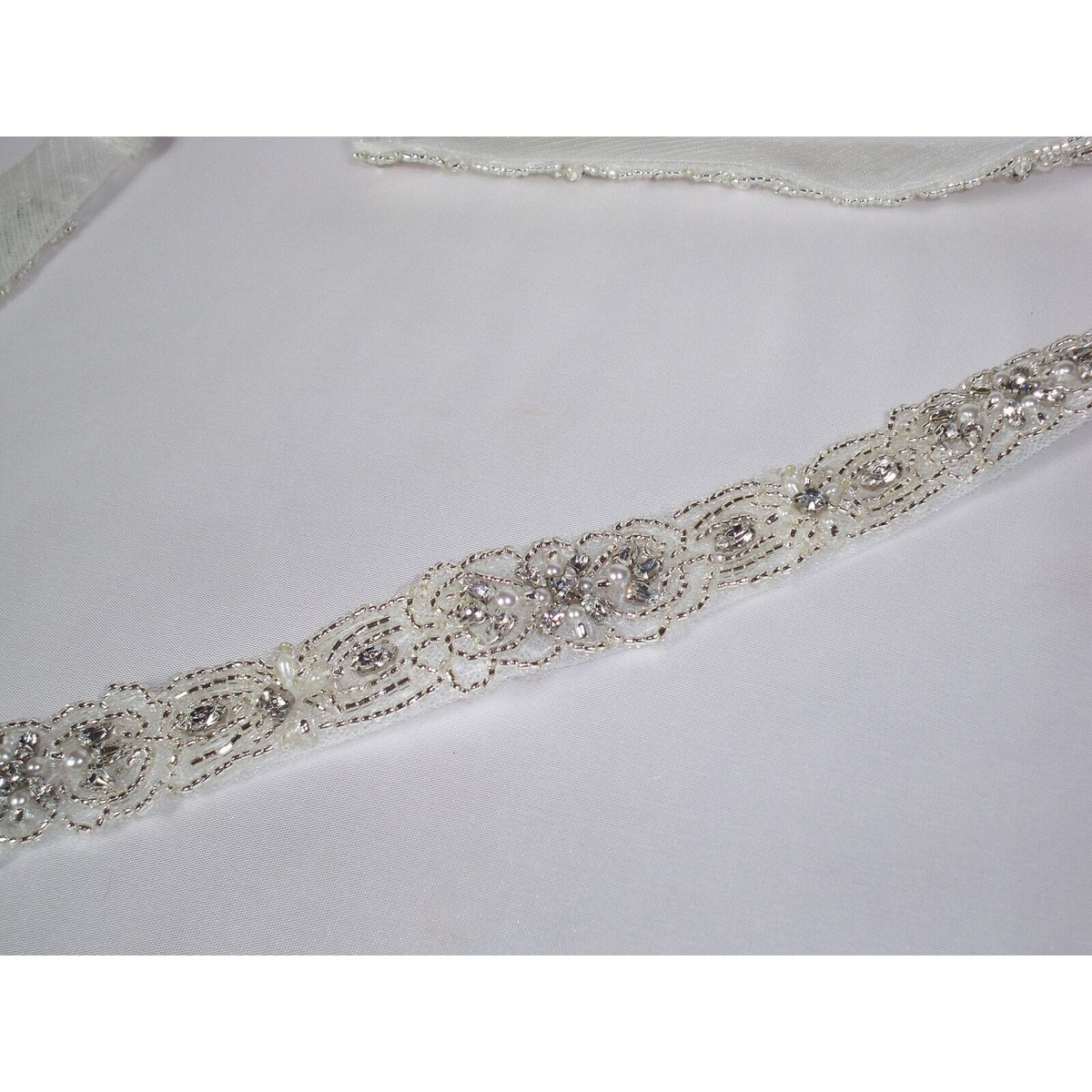 Horsehair bridal belt rhinestone belt sash, bridal dress  display picture 2
