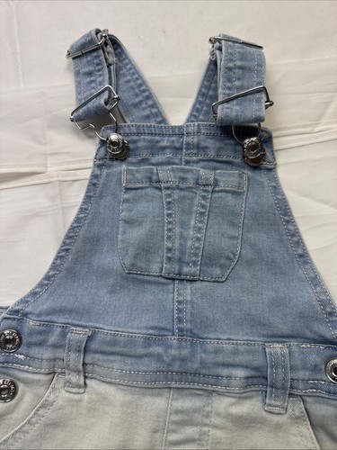 Vestido babero de mezclilla azul ombré Seven 7 for All Mankind para bebés niñas talla 12M - Imagen 4 de 10