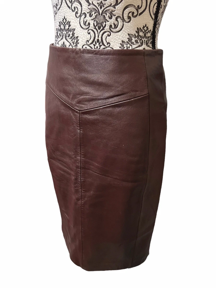 Leather pencil top skirt reiss