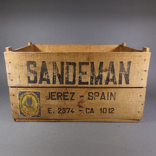 Rare Sandeman Wooden Shipping Crate Spain Cream Sherry eBay
