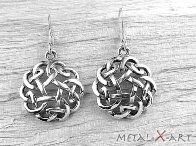 925 Sterling Silber keltischer Knoten rund Ohrschmuck Ohrhänger