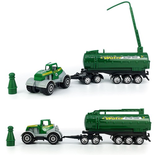 Farm Tractor Toy with Forklift Pickup Truck Trailer Diecast Model Toys Set Gifts - Picture 5 of 8