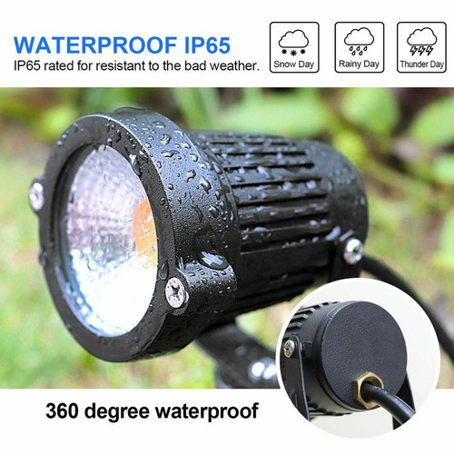 6Pcs Landscape Spotlights 5W US Plug LED Garden Lights Yard Lawn Walkway 3000K - Picture 8 of 19
