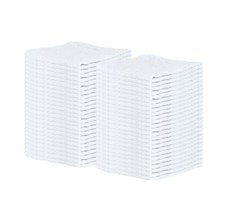 50 Pack of White Shop Towels - 12" x 14" Cleaning Rags - Great for Homes  Cars