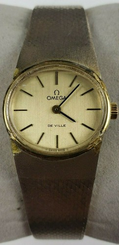 Vintage Omega Deville Gold Toned Womens 