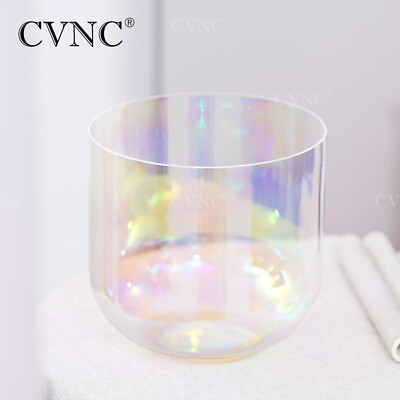 CVNC 432Hz 6'' A ThirdEye Clear Crystal Alchemy Singing Bowl For Sound Heal Reiki
