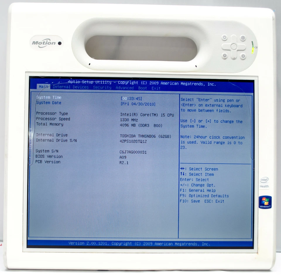 Motion Computing C5v i5-560UM 4GB 64GB SSD Touch Camera Barcode Reader - Image 2 of 4