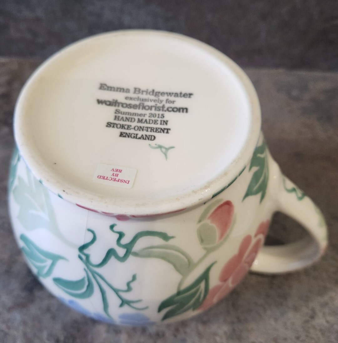 Emma Bridgewater Pink Blue Green Floral Jug,Exclusive for Waitrose