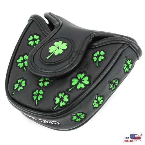 Lucky Clover Black MALLET Putter Cover For Scotty Cameron