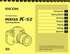 Pentax K-S2 KS2 Digital Camera OWNER'S OPERATING MANUAL