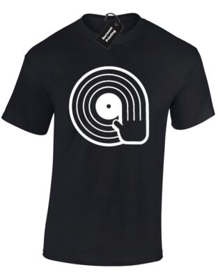 DJ MIXING HERREN T-SHIRT DISCO MUSIK PLATTE TANZEN DJ DESIGN VINYL RETRO KLASSIKER