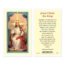 Christ the King - Jesus Christ the King - Laminated  Holy Card E24-152