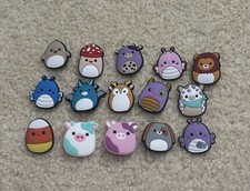 Squishmallow Shoe Charms Set of 15 for croc type shoes w/ Belana, Reshma, Avery