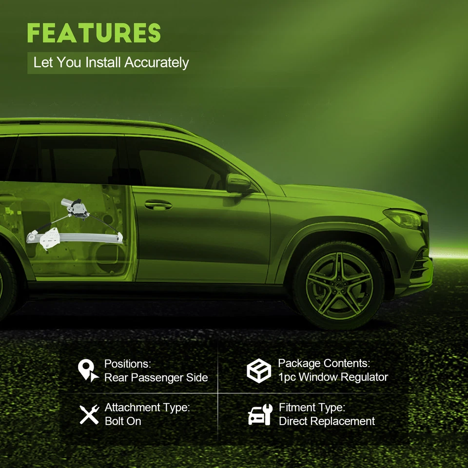 Regulador de ventana eléctrica trasero derecho con motor para Subaru Impreza WRX 2008-2014 Foto 2 de 4