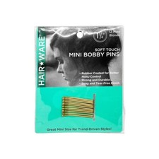 HAIR WARE Rubberized Mini Bobby Pins Blonde