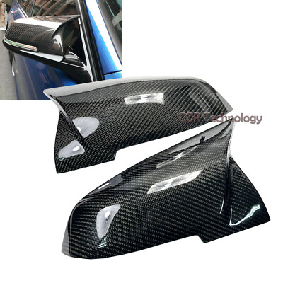 Real Carbon Fiber Rear View Mirror Replacement Cap Fits 11-19 F20 F21 120i 135i