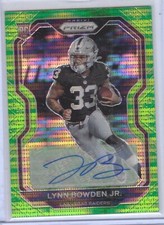 LYNN BOWDEN JR 2020 PANINI PRIZM NEON GREEN PULSAR ROOKIE AUTO RC #374