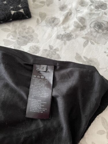 OSKA Swing Coat Jacquard Mohair/Alpaca/Wool Blend Black Dots, 4, UK 14-16 - Picture 13 of 15
