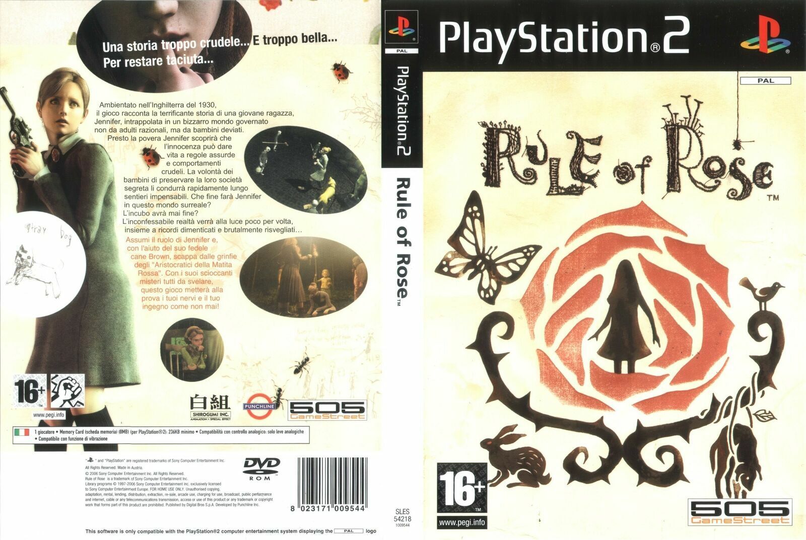 Rule Of Rose PS2 Italian Version - DVD Box Case + Cover Art Work ...