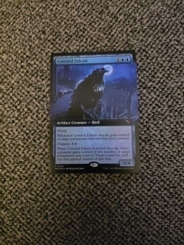 Coveted Falcon - Foil Extended Art MKM NM MTG Murder At Karlov Manor Magic Card - Picture 1 of 2