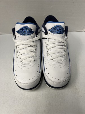 Air Jordan 2 Retro Low \'Midnight Navy\' 2004 m8.5 w10 Size 10 - Air Jordan 2 Retro Low Midnight Navy White Leather  main image 3